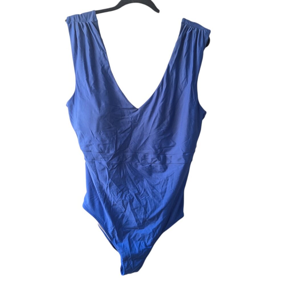 Summersalt Cobalt Blue One Piece Stretchy Contouring Swimsuit Bathing Suit Sz 18